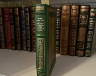 B225 - $60. Signed First Edition. THE FRANKLIN LIBRARY - LEATHER BOUND. Maya Angelou - All God's Children Need Traveling Shoes. (Shelf 2) 