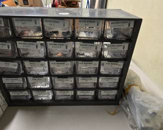 B57 - $15. 25 drawer plastic storage organizer with machine screws