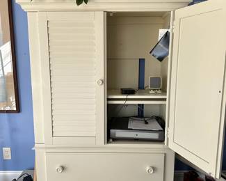 B38 - $75.  Broyhill Armoire Like new condition.  Measures 42" wide 19" deep x 64" tall. 