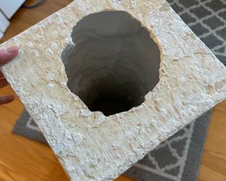 B9 - $30.  Ceramic plant stand.  Measures 11" square on the top x 28.5" tall. 