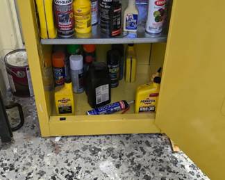 B51 - $400, Eagle Model 1925 12 Gallon Flammable Cabinet, 35.5" tall, 23" wide, and 18" deep