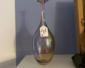 B157 - $85. Kosta Boda Fidji Vase. Excellent Condition and beautiful colors!