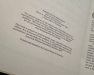 B236 - $150. EASTON PRESS. LEATHER BOUND Holy Bible.  (Shelf 3) 