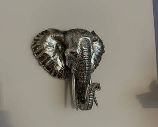 B156 - $30. Decorative Silver Elephant. Approximately 10" wide. 