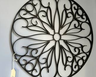 B43 - $20. Large Metal Wall Decor. 20" round. 