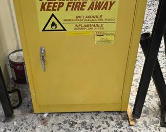B51 - $400, Eagle Model 1925 12 Gallon Flammable Cabinet, 35.5" tall, 23" wide, and 18" deep