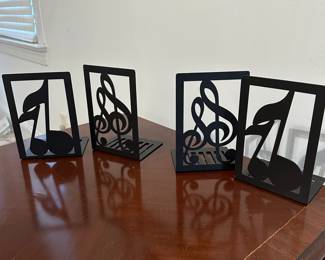 B171 - $8 PAIR. 2 Pairs available. Musical Bookends. 