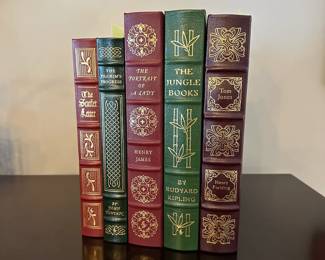 B197 - $30 Each. EASTON PRESS COLLECTOR'S EDITION (The 100 Greatest Books Ever Written) BOUND IN GENUINE LEATHER.  The Scarlet Letter. The Pilgrim's Progress. The Portrait of a Lady. The Jungle Book. Tom Jones. (Basket 6) 