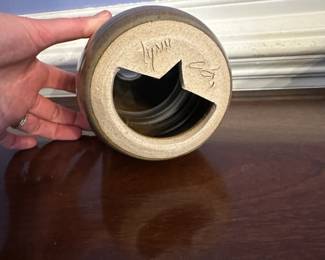 B184 - $15. Pottery Vase with hollow bottom. 
