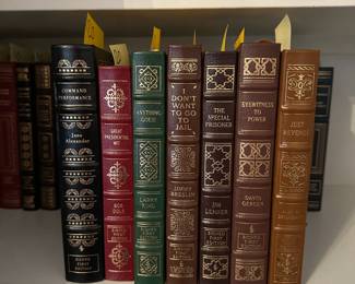 B227 - $20. EASTON PRESS. SIGNED AND NUMBERED FIRST EDITION. LEATHER BOUND. Command Performance. Great Presidential Wit. Anything Goes! I Don't Want To Go To Jail. The Special Prisoner. Eyewitness to Power. Just Revenge. (Shelf 2) 
