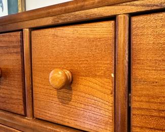 B26 - $125.  15 Drawer Cabinet - fits CDs perfectly.  Measures 34" wide  x 12.25" deep  x 40" tall.  Minor imperfections noted in picture.