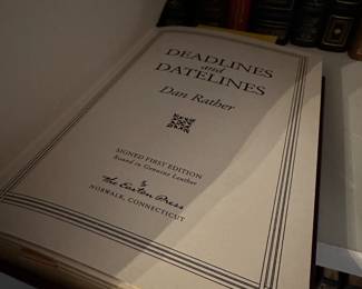 B229 - $40. EASTON PRESS. SIGNED AND NUMBERED FIRST EDITION. LEATHER BOUND. Deadlines and Datelines. Maestro. For The Time Being. Married to Laughter. (Shelf 3) 
