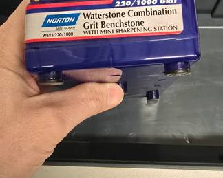 B101 - $140, Norton Waterstones Portable Sharpening System with 220/1000 Grit Benchstone