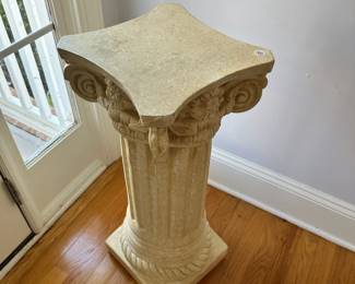 B9 - $30.  Ceramic plant stand.  Measures 11" square on the top x 28.5" tall. 