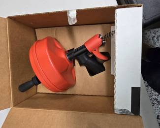 B75 - $45. Ridgid PowerSpin Drain Cleaner Cable (new in box)
