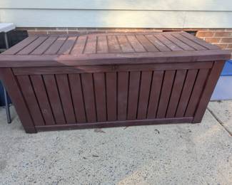 B7 - $75 EACH. 2 available.   Keter Deck, Pool, Storage box.  Measures 5' wide x 28" deep x 25" tall. 