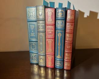 B207 - $15 Each. LEATHER BOUND FRANKLIN PRESS. Admiral of the Ocean Sea. Masterpieces of Drama. Twenty-Two Tales. The Age of Innocence. The Optimist's Daughter.  (Basket 2)