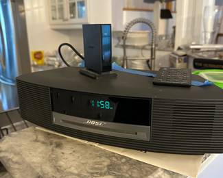 B160 - $200. Bose Wave Music System III with remote (has single CD player)  Includes BOSE Wave Bluetooth Music Adapter. 