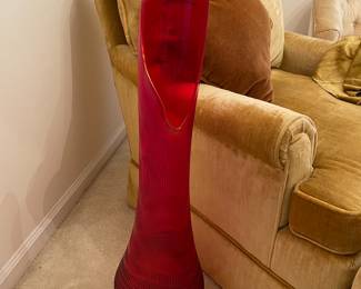 31" L E Smith nubby butt swung vase $400