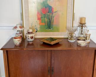 MCM cabinet w/sliding doors