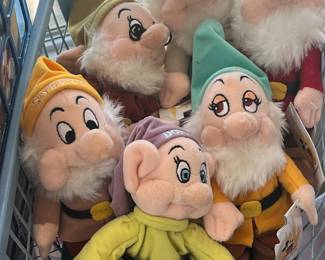 Disneys 8 dwarfs stuffed, so cute!!