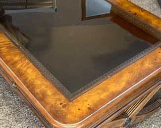 Nice 49”x 32” smoky glass center coffee table
