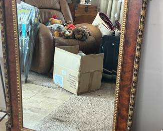 Beautiful framed beveled mirror, 46”x 34”