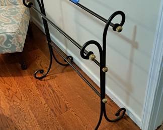 Wrought iron blanket stand