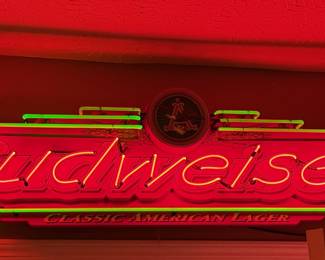 Budweiser neon sign