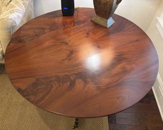 Detail of Round Mahogany Tabletop
