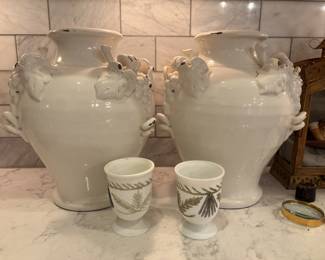 Italian Pottery Urns 
