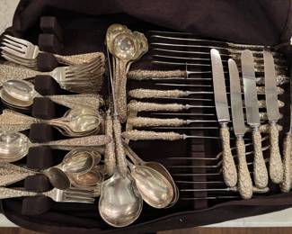 Repousse Sterling Flatware and Serving Pieces