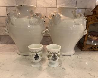 Italian Pottery Urns 