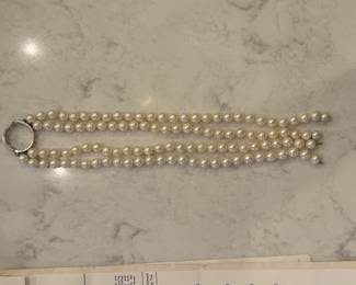 Diamond and Pearl Necklace