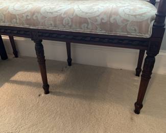 Detail of Roped Carving with Rosettes and Fluted Legs