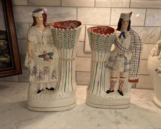 Staffordshire Large Figural Vases
