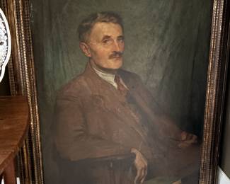 Oil on Canvas Portrait of a Seated Man