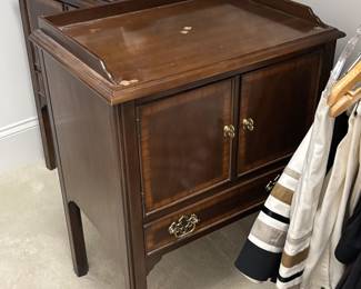 Pair of English Style Side Chests or Stands with Banded Inlays