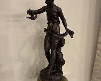 19th Century Bronze on Marble Base