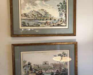 Hand Colored Etchings