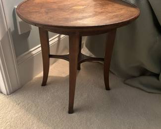 Early Side Table with Shell Carved Inlay