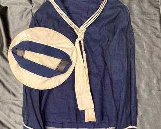 Antique Navy Inspired Child Jumper And Cap