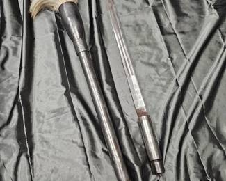 CHINESE MARTIAL ARTS "CALLIGRAPHY BRUSH" CANE SWORD
