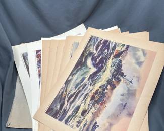 PRINTS OF NAVY SHIPS OUR FIGHTING NAVY BY ART BEAUMONT