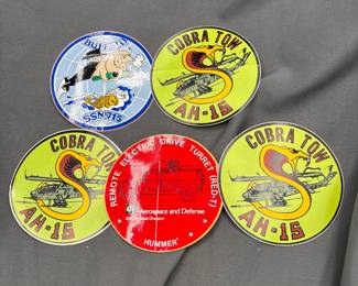 LOT OF FIVE MILITARY STICKERS