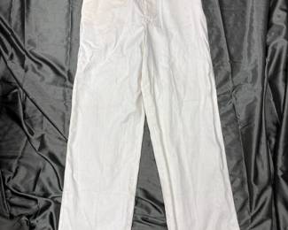 REPRODUCTION WHITE DRILLICH REENACTOR GERMAN TROUSERS