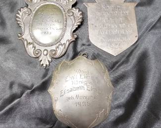 SILVER MARKED WWII ERA GERMAN SHOOTING AWARDS
