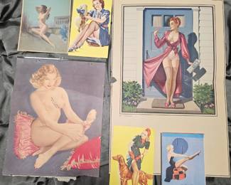 COLLECTION OF 1950'S PINUP CALENDAR GIRLS