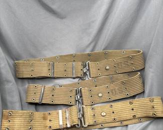 Lot Of 3 WWII M1936 Pistol Belts