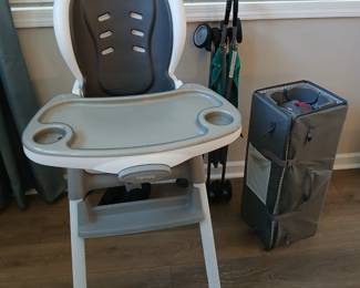 High chair and pack and play
